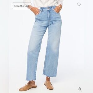 NWT *WHITE* Wide Leg Cropped Jeans in all-day stretch